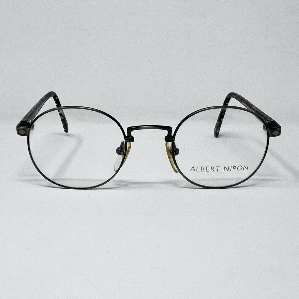 Vintage Albert Nipon 517 PT Gunmetal Eyeglass Frames 47-22-140 Japan New